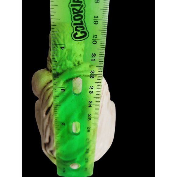 Ceramic Shepherd Holding Lamb Statue 4.5" Tall Beige Brown Signed  Jean S - Picture 6 of 7